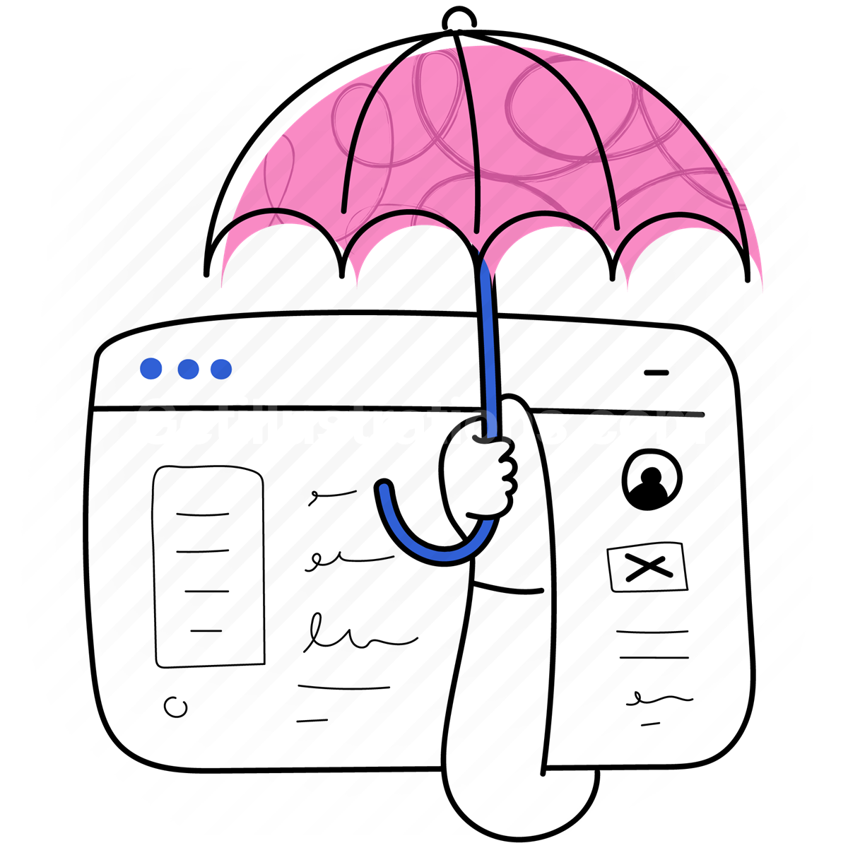 website, webpage, browser, umbrella, safety, secure, protection